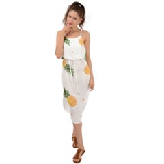 Pineapple Pattern Waist Tie Cover Up Chiffon Dress by goljakoff