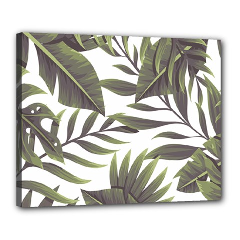 Tropical Leaves Canvas 20  X 16  (stretched) by goljakoff