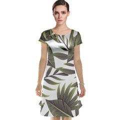 Tropical Leaves Cap Sleeve Nightdress by goljakoff