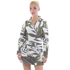 Tropical Leaves Women s Long Sleeve Casual Dress by goljakoff