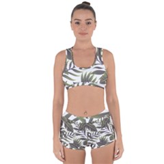 Tropical Leaves Racerback Boyleg Bikini Set by goljakoff