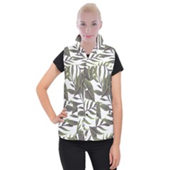 Tropical Leaves Women s Button Up Vest by goljakoff