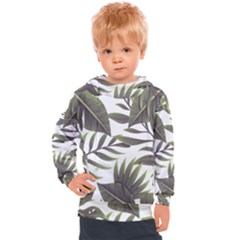 Tropical Leaves Kids  Hooded Pullover by goljakoff