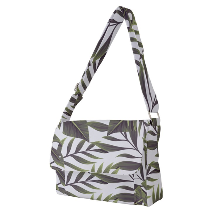 Tropical leaves Full Print Messenger Bag (M)