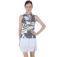 Tropical Leaves Women s Sleeveless Polo Tee by goljakoff