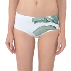 Palm Leaves Mid-waist Bikini Bottoms by goljakoff