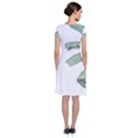 Palm leaves Short Sleeve Front Wrap Dress View2