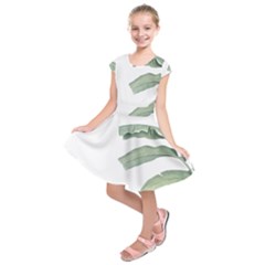 Palm Leaves Kids  Short Sleeve Dress by goljakoff