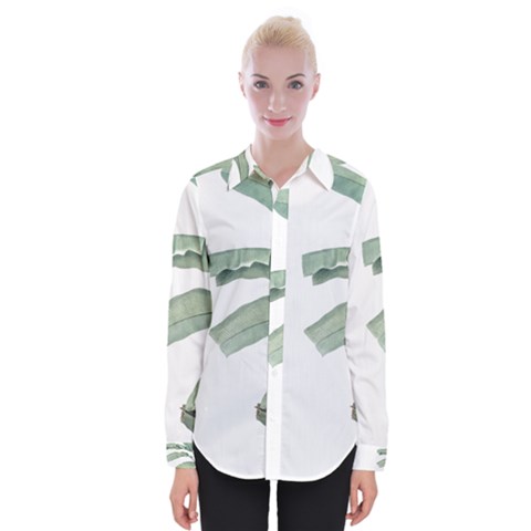 Palm Leaves Womens Long Sleeve Shirt by goljakoff