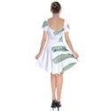 Palm leaves Short Sleeve Bardot Dress View2