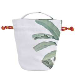 Palm Leaves Drawstring Bucket Bag by goljakoff