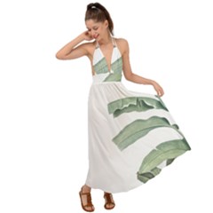 Palm Leaves Backless Maxi Beach Dress by goljakoff