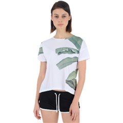 Palm Leaves Open Back Sport Tee