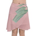 Palm leaf on pink Chiffon Wrap Front Skirt View1