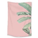 Palm leaf on pink Large Tapestry View1