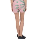 Palm leaf on pink Velour Lounge Shorts View2