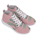 Palm leaf on pink Men s Lightweight High Top Sneakers View3