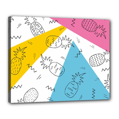 Modern Pineapples Canvas 20  X 16  (stretched) by goljakoff