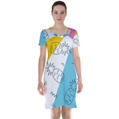 Modern Pineapples Short Sleeve Nightdress by goljakoff