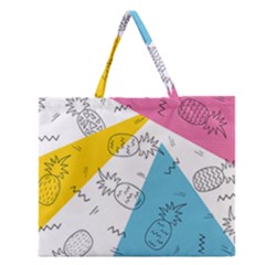 Modern Pineapples Zipper Large Tote Bag by goljakoff