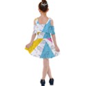 Modern pineapples Kids  Shoulder Cutout Chiffon Dress View2