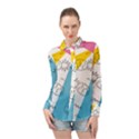 Modern pineapples Long Sleeve Chiffon Shirt View1