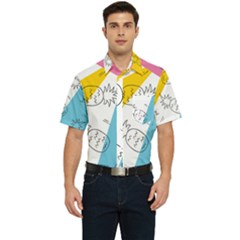 Modern Pineapples Men s Short Sleeve Pocket Shirt  by goljakoff