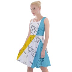 Modern Pineapples Knee Length Skater Dress by goljakoff