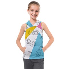 Modern Pineapples Kids  Sleeveless Hoodie by goljakoff