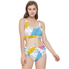 Modern Pineapples Frilly Bikini Set by goljakoff