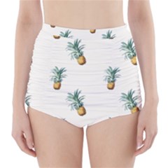 Tropical pineapples High-Waisted Bikini Bottoms