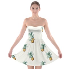 Tropical pineapples Strapless Bra Top Dress