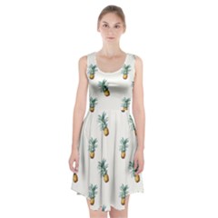 Tropical pineapples Racerback Midi Dress