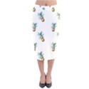 Tropical pineapples Velvet Midi Pencil Skirt View1