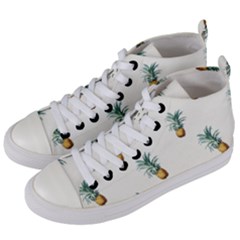 Tropical Pineapples Women s Mid-top Canvas Sneakers by goljakoff