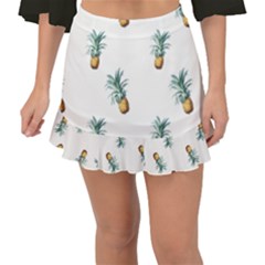 Tropical pineapples Fishtail Mini Chiffon Skirt