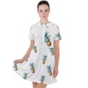 Tropical pineapples Short Sleeve Shoulder Cut Out Dress  View1