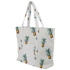 Tropical Pineapples Zip Up Canvas Bag by goljakoff