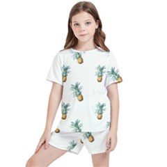 Tropical Pineapples Kids  Tee And Sports Shorts Set by goljakoff