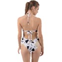 Golden pineapples Halter Cut-Out One Piece Swimsuit View2