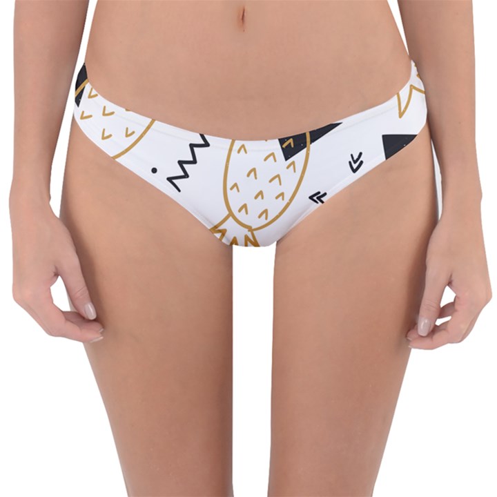 Golden pineapples Reversible Hipster Bikini Bottoms