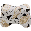 Golden pineapples Head Support Cushion View1