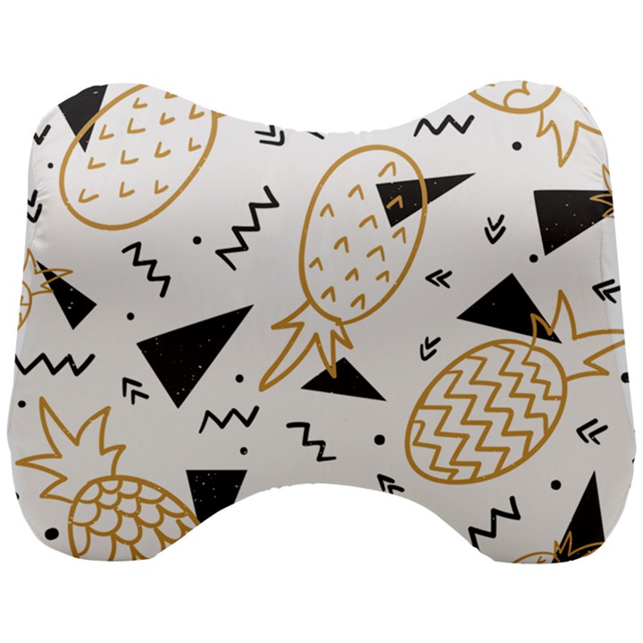 Golden pineapples Head Support Cushion