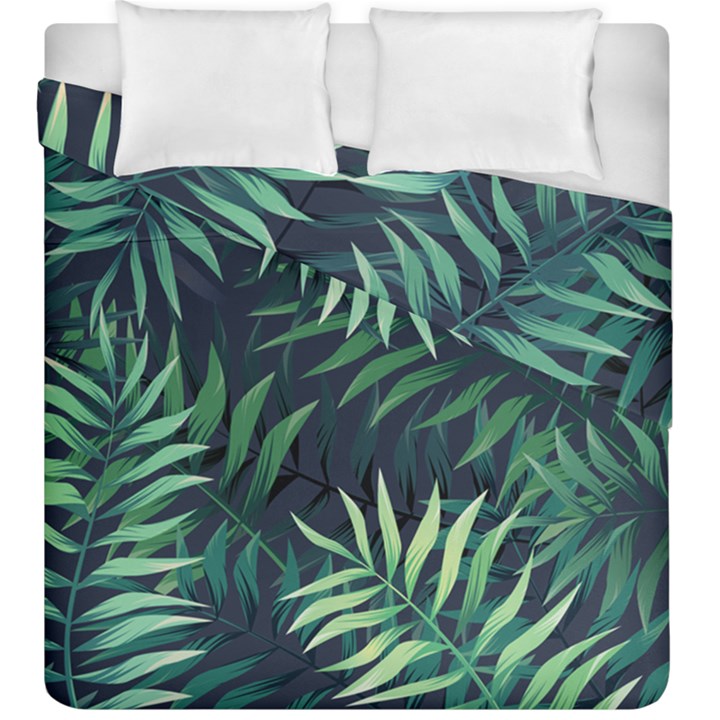 Green leaves Duvet Cover Double Side (King Size)