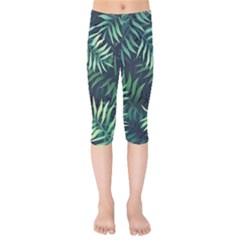 Green Leaves Kids  Capri Leggings  by goljakoff