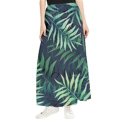 Green Leaves Maxi Chiffon Skirt