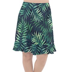 Green Leaves Fishtail Chiffon Skirt by goljakoff