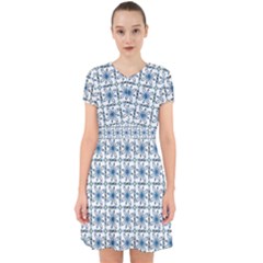 Azulejo Style Blue Tiles Adorable In Chiffon Dress by MintanArt