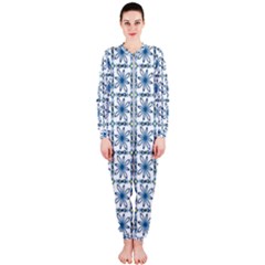 Azulejo Style Blue Tiles Onepiece Jumpsuit (ladies)  by MintanArt