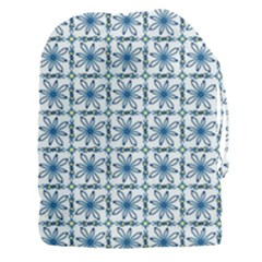 Azulejo Style Blue Tiles Drawstring Pouch (3xl) by MintanArt